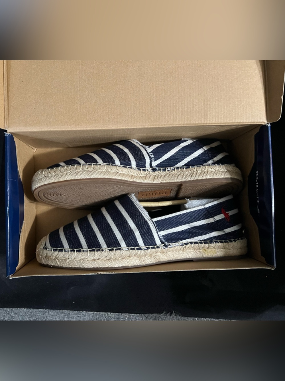 Polo by Ralph Lauren Navy and White Slip-On espadrille
